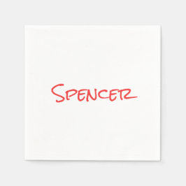 Guardanapo De Papel Monogram minimalist custom name 