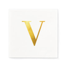 Monograma Clássico de Folha de Ouro V