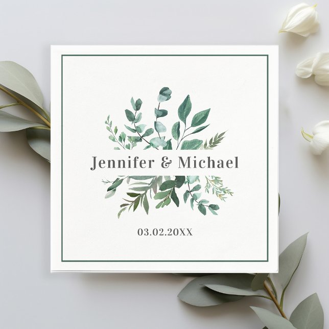 Guardanapo De Papel Monograma com folheto de cliente Napkins (Criador carregado)