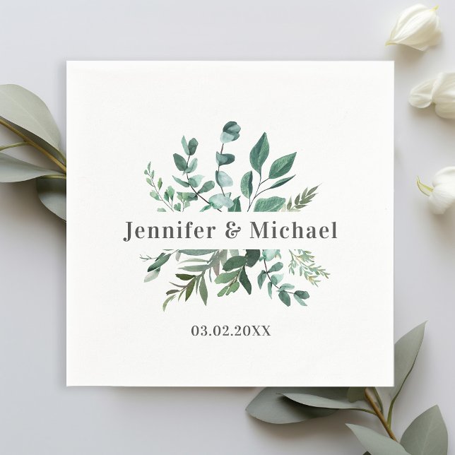 Guardanapo De Papel Monograma com folheto de cliente Napkins (Criador carregado)