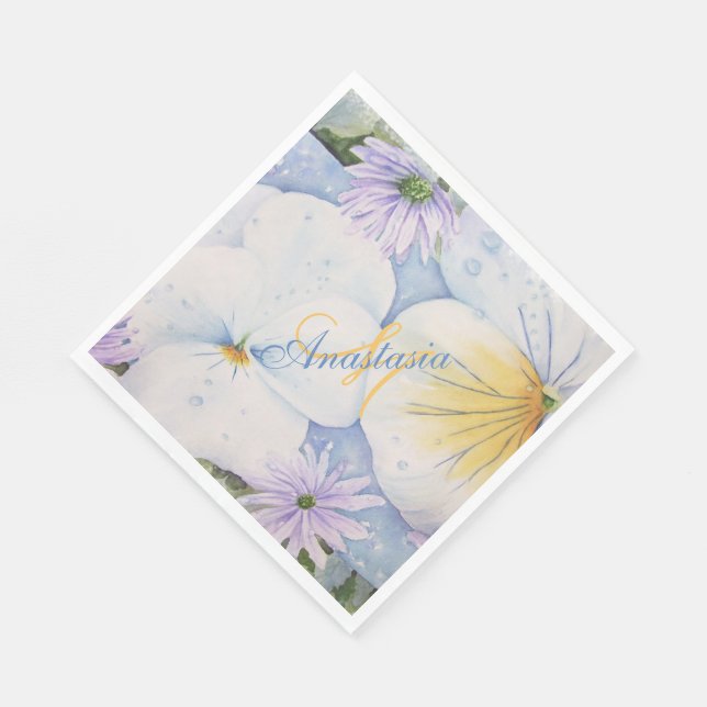 GUARDANAPO DE PAPEL MONOGRAMA DA FESTA PANSY PATIO (Quina)