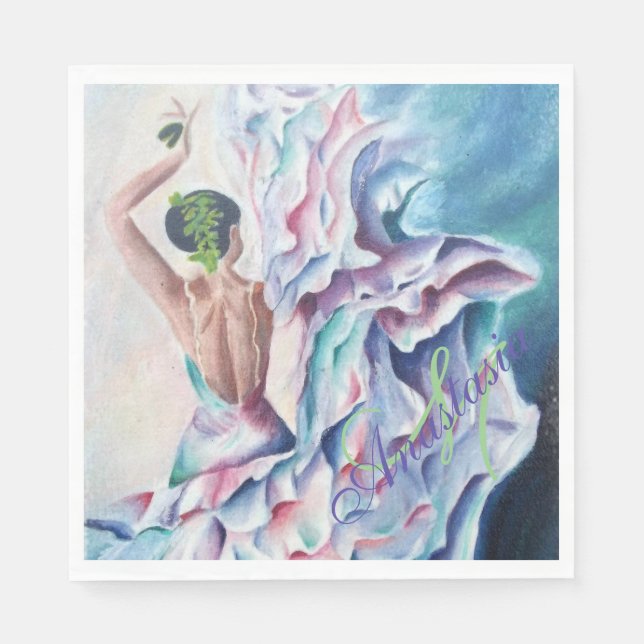 GUARDANAPO DE PAPEL MONOGRAMA DA FLAMENCO DANCE (Frente)