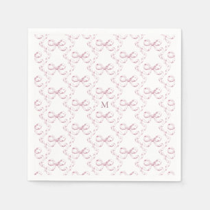 Guardanapo De Papel Monograma de Arco Rosa Bonito