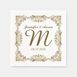 Guardanapo De Papel Monograma de Casamento Napkins