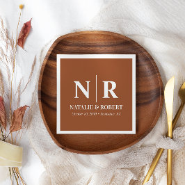 Guardanapo De Papel Monograma De Casamento, Noite E Iniciais Legais