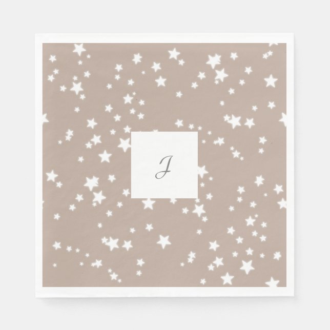 Guardanapo De Papel Monograma de estrelas (Frente)