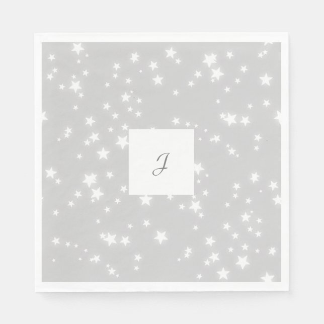 Guardanapo De Papel Monograma de estrelas (Frente)