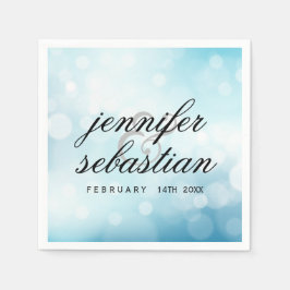 Guardanapo De Papel MONOGRAMA DE MASSA Glitter Azul de luxo