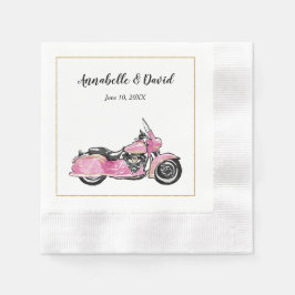 Guardanapo De Papel Monograma de motocicleta cor-de-rosa Napkin