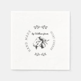 Guardanapo De Papel monograma de queijo de cabra fresca de fazenda de