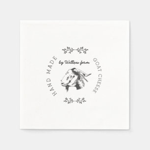 Guardanapo De Papel monograma de queijo de cabra fresca de fazenda de 