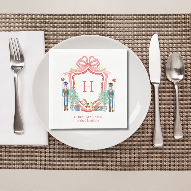 Guardanapo De Papel Monograma Feliz de Natal (Criador carregado)