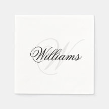 Monograma Inicial do Nome Preto e Branco Personali