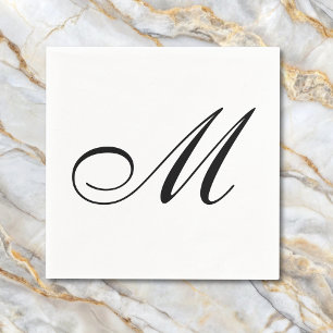 Guardanapo De Papel Monograma inicial elegante