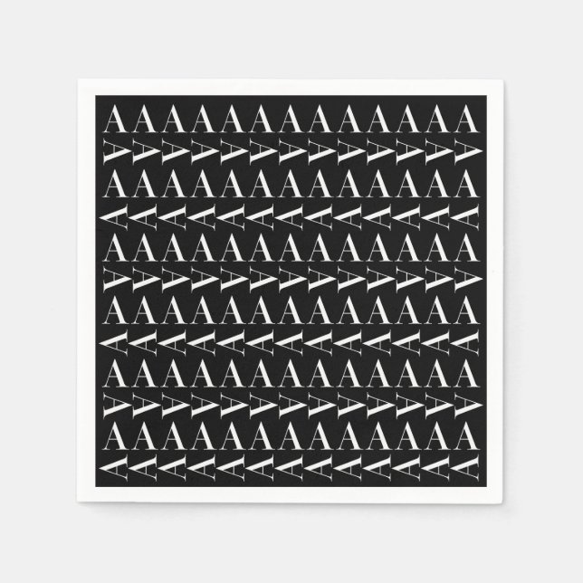 Guardanapo De Papel Monograma - Letra Inicial A (Frente)