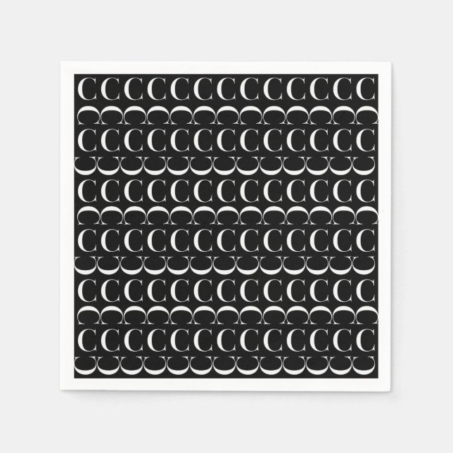 Guardanapo De Papel Monograma - Letra inicial C (Frente)