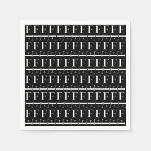 Guardanapo De Papel Monograma - Letra inicial F