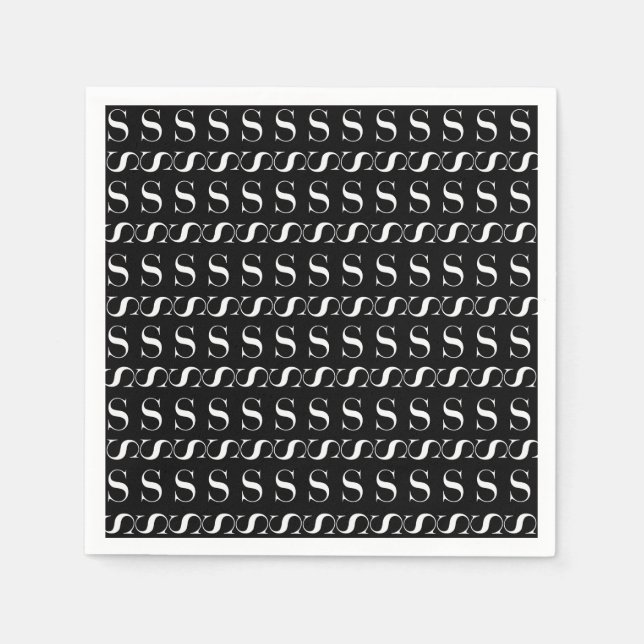 Guardanapo De Papel Monograma - Letra Inicial S (Frente)