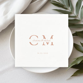 Guardanapo De Papel Monograma mínimo moderno