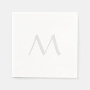 Guardanapo De Papel Monograma Moderno Simples Minimalista Simples