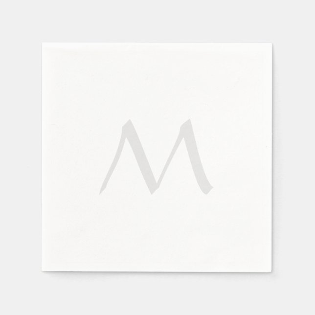 Guardanapo De Papel Monograma Moderno Simples Minimalista Simples (Frente)