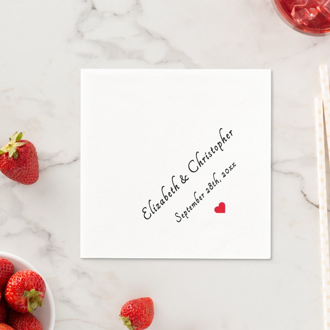 Guardanapo De Papel Monograma Noiva Casamento Noturno, Coquetel (Monogram Bride Groom Wedding Date Party Cocktail Napkins)