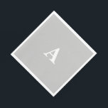 Guardanapo De Papel Monograma Nome Personalizado Inicial Cinza Cinza B<br><div class="desc">Projetado com modelo de texto para monograma inicial que você pode personalizar! Você também pode alterar a cor de fundo conforme desejar.</div>