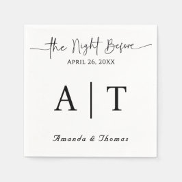 Guardanapo De Papel Monograma Papel de Cocktail Napkin