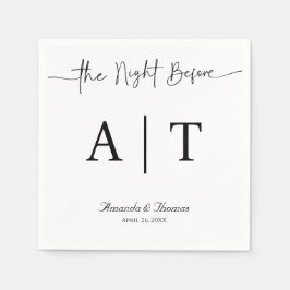 Guardanapo De Papel Monograma Papel de Cocktail Napkin