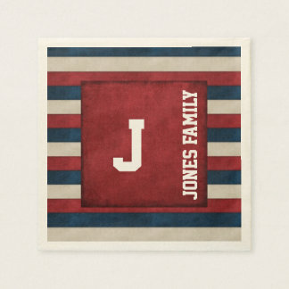 Guardanapo De Papel Monograma Patriótico Napkins