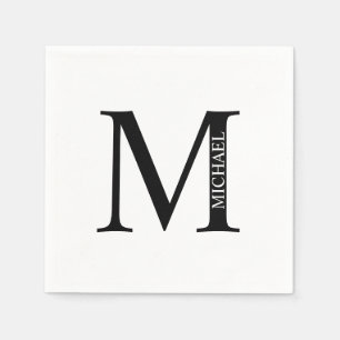 Guardanapo De Papel Monograma Personalizado e Papel de Nome Nápoles