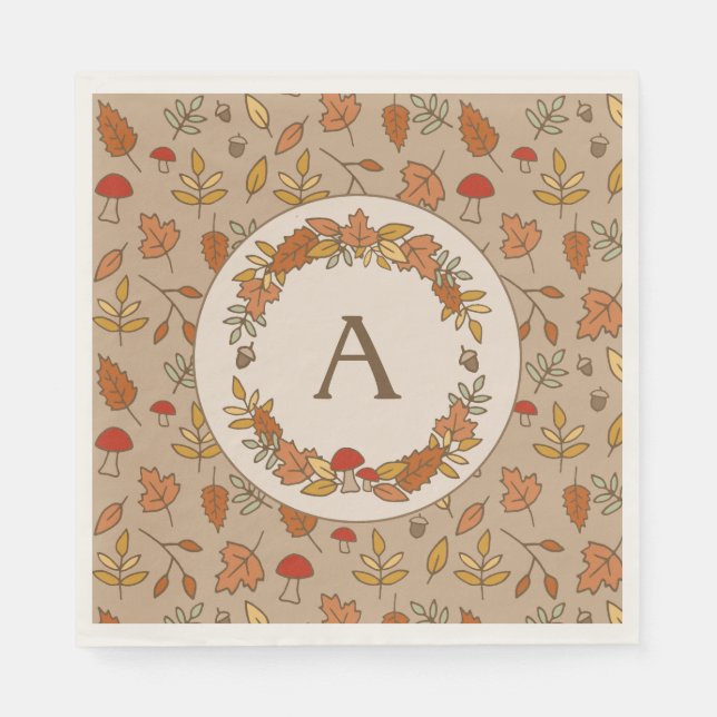 Guardanapo De Papel Monograma personalizado Napkins (Frente)