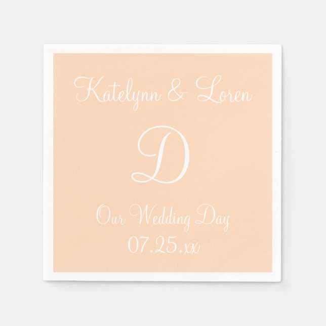 Guardanapo De Papel Monograma Puff Colorida de Papel Fashionável (Frente)