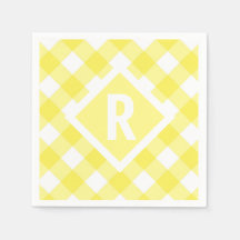 Monograma Rustic Yellow Gingham