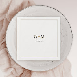 Guardanapo De Papel Monograma Simples de Casamento Clássico Moderno El
