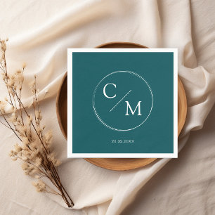 Guardanapo De Papel Monograma simples e elegante Serviette Napkins