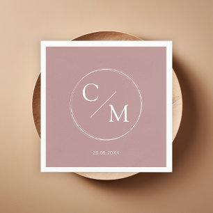 Guardanapo De Papel Monograma simples e elegante Serviette Napkins
