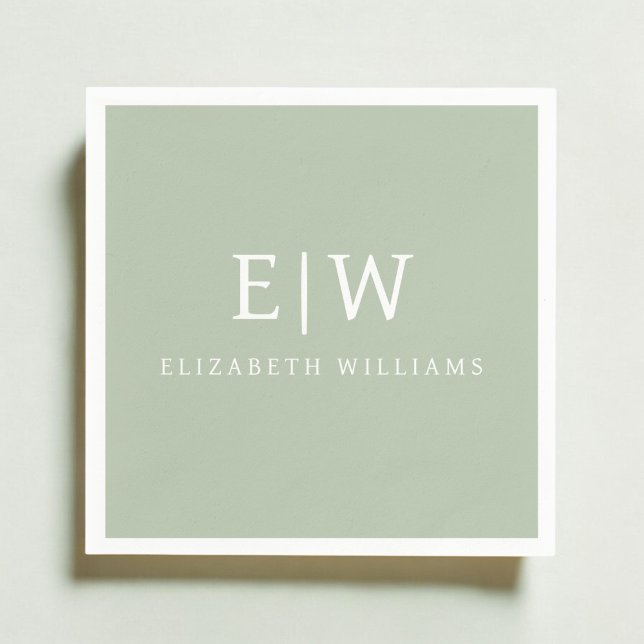 Guardanapo De Papel Monograma Simples Profissional Elegante Minimalist (Criador carregado)