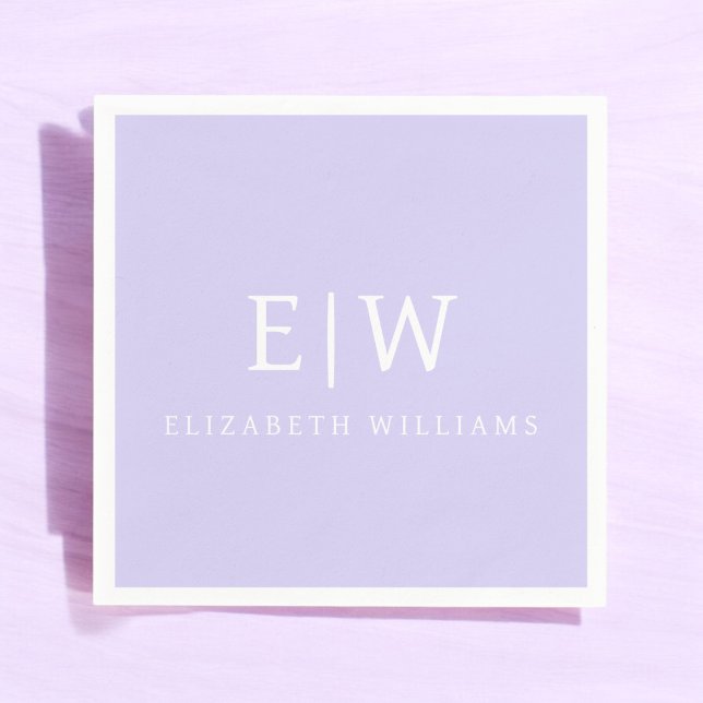 Guardanapo De Papel Monograma Simples Profissional Elegante Minimalist (Criador carregado)