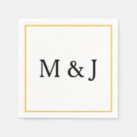Monogramas Nome Personalizado Dourado Black Modern