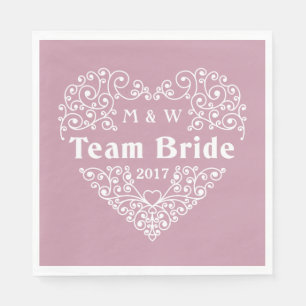 Guardanapo De Papel Monogramas personalizados do Team Brid e guardanap