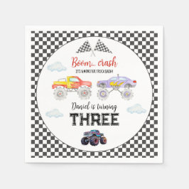 Guardanapo De Papel Monster Truck Birthday