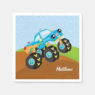 Guardanapo De Papel Monster truck colorido