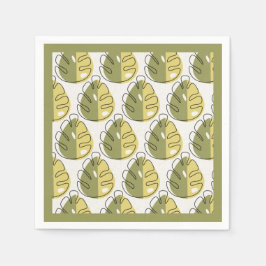 Guardanapo De Papel Monstera Leaves – Green