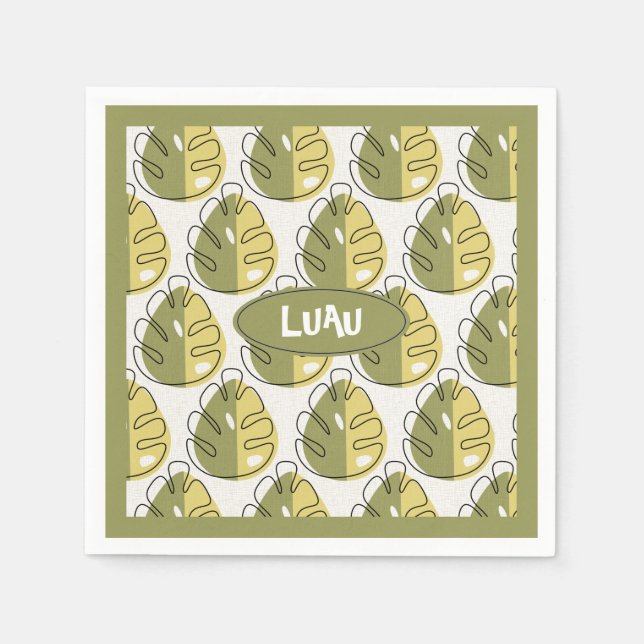 Guardanapo De Papel Monstera Leaves – Green (Frente)