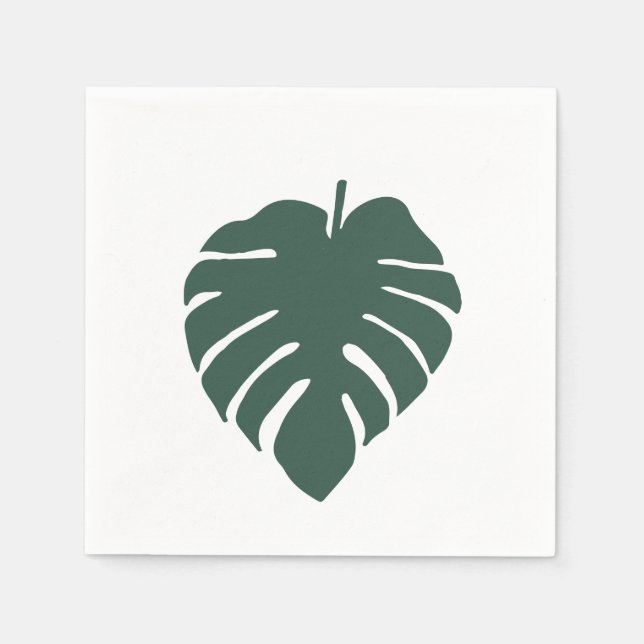 Guardanapo De Papel Monstera Tropical Leaf Napkin (Frente)