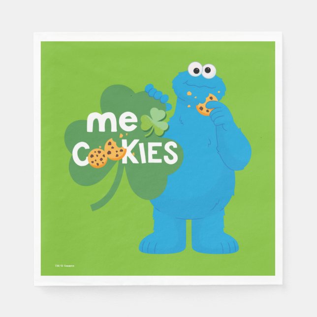 Guardanapo De Papel Monstro de cookies | Shamrock Love (Frente)