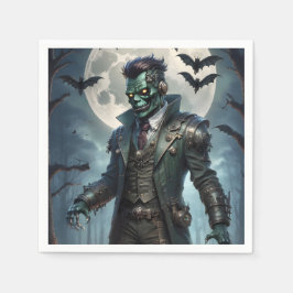 Guardanapo De Papel Monstro de Frankenstein Steampunk do Halloween