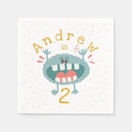 Guardanapo De Papel Monstro de Teal Cute Personalizável