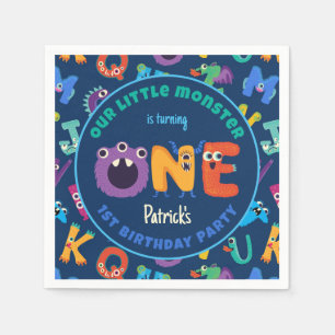 Guardanapo De Papel Monstros do Alfabeto primeiro aniversario Nosso Pe